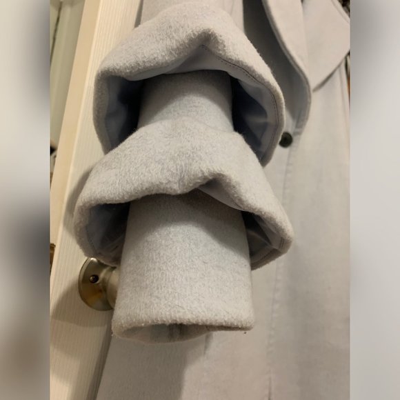 Club Monaco Light Blue Ruffled Sleeves Coat - Picture 13 of 13